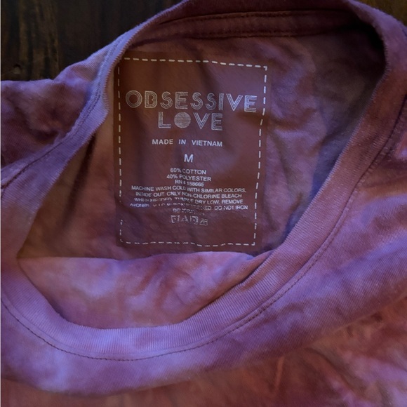 purple tie dye crop - Picture 2 of 3